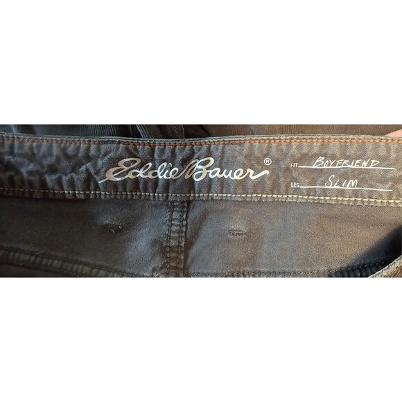 Eddie Bauer Size 16 Women’s Gray Corduroy Boyfriend Slim Fit Pants - Picture 6 of 10